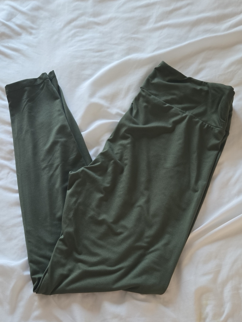 Lularoe T/C Women's Olive Green High-Waist Leggings